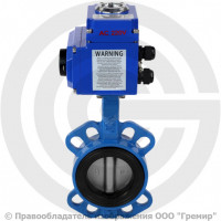 Затвор дисковый поворотный межфланцевый Ду-200 Ру-16 EPDM с нержавеющим диском Benarmo с электроприводом Q-250 230В Затвор дисковый поворотный межфланцевый Ду-200 Ру-16 EPDM с нержавеющим диском Benarmo с электроприводом Q-250 230В