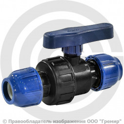 Кран ПНД компрессионный Дн 32 Ру-16 RTP (РосТурПласт)