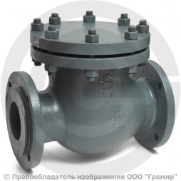 Клапан обратный поворотный стальной фланцевый Ду-50 Ру-25 (Т<425°С) 19с76нж ЧАЗ