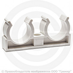 Опора PP-R двойная белая Дн 20 VALFEX