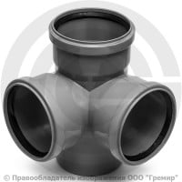 Крестовина PP-H двухплоскостная серая Дн 110-110-110 67гр б/нап в/к Ostendorf HT HTED Крестовина PP-H двухплоскостная серая Дн 110-110-110 67гр б/нап в/к Ostendorf HT HTED