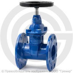 Задвижка чугунная фланцевая Ду-80 Ру-16 (Т<120°С) гайка чугун 30ч39р Китай