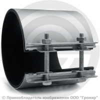 Хомут ремонтный односторонний оцинкованный Ду-100 (Дн 114-121) L=150мм Benarmo Краб Хомут ремонтный односторонний оцинкованный Ду-100 (Дн 114-121) L=150мм Benarmo Краб