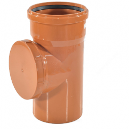 Ревизия PP-B с крышкой коричневая Дн 200-160 б/нап в/к RTP (РосТурПласт)