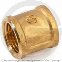 Муфта латунная ВР (ВН) Ду-20 (3/4") STOUT Муфта латунная ВР (ВН) Ду-20 (3/4") STOUT