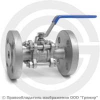 Кран нержавеющий AISI 304 (CF8) трехсоставной фланцевый Ду-15 (1/2") Ру-64 NK-BF15/4