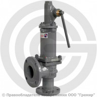 Клапан предохранительный пружинный угловой стальной фланцевый Ду-50 Рср=1.2бар Рн=1.2…2.5бар (Т<450°С) с ручным подрывом 17с6нж Арма-Пром Клапан предохранительный пружинный угловой стальной фланцевый Ду-50 Рср=1.2бар Рн=1.2…2.5бар (Т<450°С) с ручным подрывом 17с6нж Арма-Пром