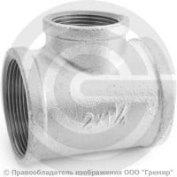Тройник переходной чугунный оцинкованный ВР (ВН) Ду 50-32 (2"-1 1/4") Тройник переходной чугунный оцинкованный ВР (ВН) Ду 50-32 (2"-1 1/4")