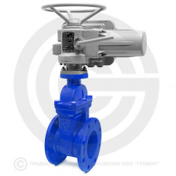 Задвижка чугунная фланцевая Ду-150 Ру-16 (Т<150°С) 30ч939р с электроприводом (380 В)