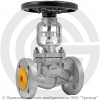 Клапан запорный нержавеющий фланцевый Ду-80 Ру-40 (Т<400°С) сильфонный KV35 Гранвент Клапан запорный нержавеющий фланцевый Ду-80 Ру-40 (Т<400°С) сильфонный KV35 Гранвент