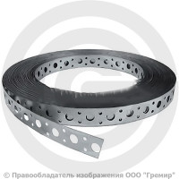 Перфолента стальная оцинкованная 25 м/рулон 12х0,45 мм PRO Перфолента стальная оцинкованная 25 м/рулон 12х0,45 мм PRO