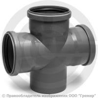 Крестовина PP-H одноплоскостная серая Дн 110-110-50 87гр б/нап в/к Ostendorf HT HTDA Крестовина PP-H одноплоскостная серая Дн 110-110-50 87гр б/нап в/к Ostendorf HT HTDA