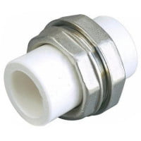 Муфта PP-R разъемная белая наружная пайка Дн 25 RTP (РосТурПласт) Муфта PP-R разъемная белая наружная пайка Дн 25 RTP (РосТурПласт)