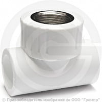 Тройник PP-R комбинированный белый ВР (ВН) Дн 32-1" RTP (РосТурПласт) Тройник PP-R комбинированный белый ВР (ВН) Дн 32-1" RTP (РосТурПласт)