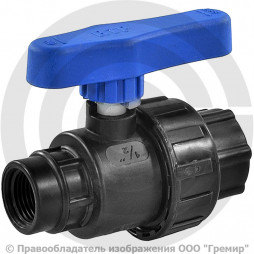 Кран ПНД компрессионный Дн 32 Ру-10 ВР (ВН) RTP (РосТурПласт)