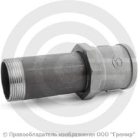 Сгон в сборе стальной L=150мм Ду-40 (1 1/2") в комплекте со стальной муфтой и контргайкой КАЗ Сгон в сборе стальной L=150мм Ду-40 (1 1/2") в комплекте со стальной муфтой и контргайкой КАЗ