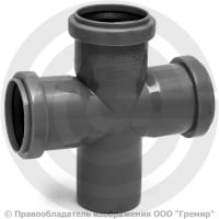 Крестовина PP-H одноплоскостная серая Дн 50-50-50 87гр б/нап в/к Ostendorf HT HTDA Крестовина PP-H одноплоскостная серая Дн 50-50-50 87гр б/нап в/к Ostendorf HT HTDA