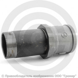 Сгон в сборе стальной L=150мм Ду-50 (2") в комплекте со стальной муфтой и контргайкой КАЗ