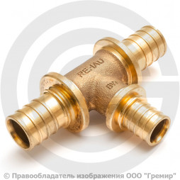 Тройник бронзовый для PE-X труб Дн 16-16-16 RAUTITAN PLATINUM RX Rehau