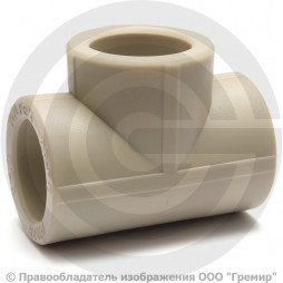 Тройник PP-R редукционный серый Дн 25-20-20 Pro Aqua