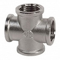 Крестовина латунная ВР (ВН) Ду-15 (1/2") никель SantechSystems Крестовина латунная ВР (ВН) Ду-15 (1/2") никель SantechSystems