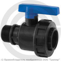 Кран ПНД компрессионный Дн 1/2"-1/2" ВР-НР (ВН-НАР) Ру-10 RTP (РосТурПласт) Кран ПНД компрессионный Дн 1/2"-1/2" ВР-НР (ВН-НАР) Ру-10 RTP (РосТурПласт)