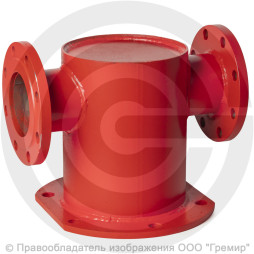 Подставка пожарная двойная фланцевая ППДФ стальная Ду 600-600 Ру-16 КЗСД