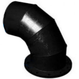 Колено (отвод) фланец-гладкий конец УФГ ВЧШГ с ЦПП Ду-250