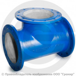 Тройник фланцевый ТФ Ду 300-300 Ру-16 (600-300) ВЧШГ с ЦПП цинк+AL ГОСТ ISO 2531-2012