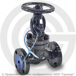 Клапан запорный стальной фланцевый Ду-50 Ру-16 (Т<425°С) 15с65нж Китай