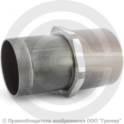 Сгон в сборе стальной L=180мм Ду-100 (4") в комплекте со стальной муфтой и контргайкой КАЗ