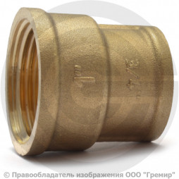 Муфта латунная переходная ВР (ВН) Ду 20-15 (3/4"-1/2") STOUT