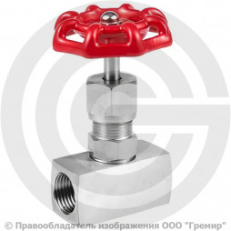 Клапан запорный игольчатый (вентиль) нержавеющий муфтовый Ду-50 (2") Ру-400 ВР (ВН) (Т<190°С) NK-ZN50/4