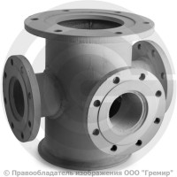 Тройник с пожарной подставкой фланцевый ППТФ стальной Ду 200-200
