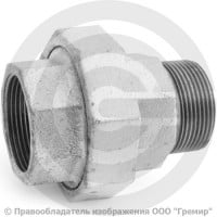 Американка прямая чугунная оцинкованная ВР-НР (ВН-НАР) Ду 40 (1 1/2") Американка прямая чугунная оцинкованная ВР-НР (ВН-НАР) Ду 40 (1 1/2")