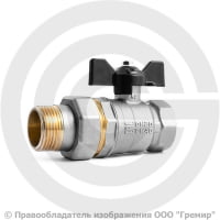 Кран латунный Ду-20 (3/4") Ру-40 ВР-"Американка" никель бабочка LD Pride 47.20.В-ГШ.Б Кран латунный Ду-20 (3/4") Ру-40 ВР-"Американка" никель бабочка LD Pride 47.20.В-ГШ.Б