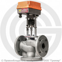 Клапан регулирующий смесительно-разделительный чугунный фланцевый Ду-20 Ру-16 Kvs=5 м3/ч с электроприводом 3-х позиционным TSL-1600-25-1-230-IP67 230В TRV-3 Теплосила Клапан регулирующий смесительно-разделительный чугунный фланцевый Ду-20 Ру-16 Kvs=5 м3/ч с электроприводом 3-х позиционным TSL-1600-25-1-230-IP67 230В TRV-3 Теплосила
