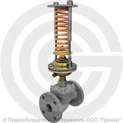 Регулятор давления прямого действия НЗ "до себя" чугунный фланцевый Ду-15 Ру-16 Kvy=4 м3/ч 0,3-1,2 МПа Энерготехномаш УРРД-НЗ-РД