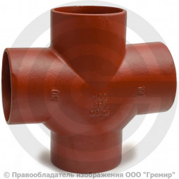 Крестовина чугунная безраструбная SML Ду 150-100-100 88гр Китай