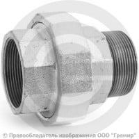 Американка прямая чугунная оцинкованная ВР-НР (ВН-НАР) Ду 50 (2") Американка прямая чугунная оцинкованная ВР-НР (ВН-НАР) Ду 50 (2")