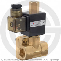 Клапан электромагнитный латунный Ду-40 (1 1/2") Ру-16 ВР (ВН) с катушкой 220В (Т<90°С) НЗ СК-11-15-ВД Росма Клапан электромагнитный латунный Ду-40 (1 1/2") Ру-16 ВР (ВН) с катушкой 220В (Т<90°С) НЗ СК-11-15-ВД Росма