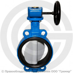 Затвор дисковый поворотный межфланцевый с редуктором Ду-150 Ру-25 EPDM с чугунным диском Tecofi VP4458-08EP