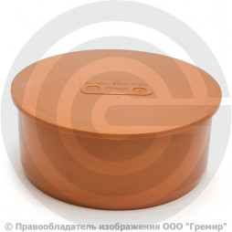 Заглушка НПВХ (ПВХ) коричневая Дн 110 б/нап Хемкор