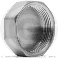 Заглушка латунная ВР (ВН") Ду-40 (1 1/2") никель LD Заглушка латунная ВР (ВН") Ду-40 (1 1/2") никель LD