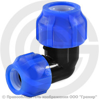 Отвод ПЭ компрессионный Дн 20 90гр Ру-16 VALFEX Отвод ПЭ компрессионный Дн 20 90гр Ру-16 VALFEX