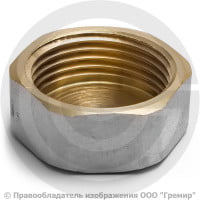 Заглушка латунная ВР (ВН) Ду-15 (1/2") никель Aquasfera Заглушка латунная ВР (ВН) Ду-15 (1/2") никель Aquasfera