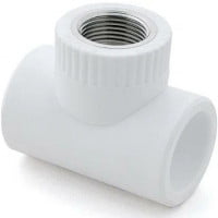 Тройник PP-R комбинированный белый ВР (ВН) Дн 20-3/4" Китай