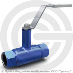 Кран стальной резьбовой Ду-80 (3") Ру-25 L=240мм полнопроходной LD КШ.Ц.M. Energy 080.025.П/П