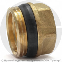 Переход латунный (переходник) НР-ВР (НАР-ВН) Ду 32-20 (1 1/4"-3/4") с герметичной прокладкой Giacomini Переход латунный (переходник) НР-ВР (НАР-ВН) Ду 32-20 (1 1/4"-3/4") с герметичной прокладкой Giacomini