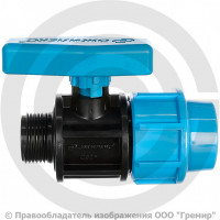 Кран ПНД компрессионный Дн 32-1" Ру-16 НР (НАР) Джилекс Кран ПНД компрессионный Дн 32-1" Ру-16 НР (НАР) Джилекс